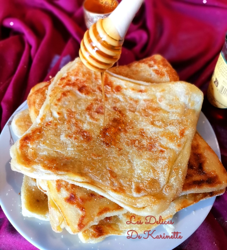 Msemen du maroc MELOUI Madlouka nappées de miel coulant